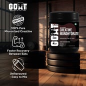 9 - G.O.A.T Fit Colossal Pre Workout 0.39 lb & Creatine Monohydrate 0.22 lb Combo with Free Shaker,  3 Piece(s)/Pack  Masala Lemonade & Unflavoured 
