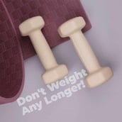 2 - Nivia Neoprene Dumbbell,  Light Peach  1 kg 