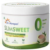 1 - Dr. Morepen SlimSweet Natural Sugar Substitute with Stevia & Monk Fruit,  150 g 