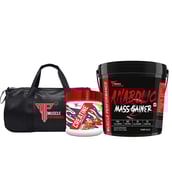 1 - Muscle Performance Anabolic Mass Gainer with Creatine Monohydrate 0.66 lbs & Gym Bag Combo, 11 lb Creamy Vanilla