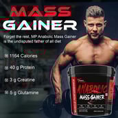 4 - Muscle Performance Anabolic Mass Gainer with Creatine Monohydrate 0.66 lbs & Gym Bag Combo, 11 lb Irish Chocolate