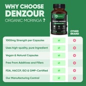 3 - Denzour Nutrition Organic Moringa 1000mg, 60 veggie capsule(s)