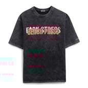 3 - MuscleBlaze F.ck Stress Bench Press Oversized Washed T-Shirt,  Small  Dark Charcoal Grey 