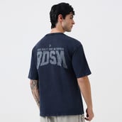 10 - MuscleBlaze BDSM Oversized Washed T-Shirt,  Large  Blue Tint