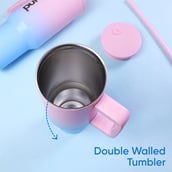 4 - Pumpd Chugger Tumbler with Straw, Cap & Holder,  Gradient  1.2 L 