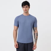4 - MuscleBlaze Active Tee Half Sleeve,  X-Large  Nardo Grey 