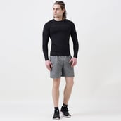 6 - MuscleBlaze Compression Muscle Tee Full Sleeve,  Large  Midnight Black 