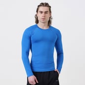 3 - MuscleBlaze Compression Muscle Tee Full Sleeve,  Small  Superman Blue 