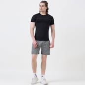 7 - MuscleBlaze Compression Muscle Tee Half Sleeve,  Large  Midnight Black 