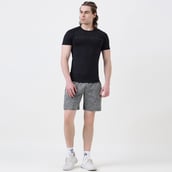 11 - MuscleBlaze Compression Muscle Tee Half Sleeve,  Small  Midnight Black 