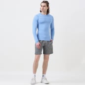 4 - MuscleBlaze Air Tech Compression MuscleTee Full Sleeve, Small Dusk Blue