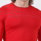 5 - MuscleBlaze Air Tech Compression MuscleTee Full Sleeve, X-Large Red