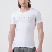 1 - MuscleBlaze Compression Muscle Tee Half Sleeve,  Large  Polar White 