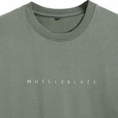 2 - MuscleBlaze Z-Verse Oversized Tshirt,  Small  Military Green 
