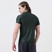 5 - MuscleBlaze Camo Dry-Fit Active Tee Half Sleeve,  Large  Olive 