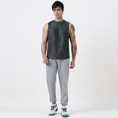 6 - MuscleBlaze Camo Dry-Fit Delt Tank,  Small  Olive 