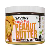 1 - Savory Sugar Free Peanut Butter,  500 g  Super Crunchy 
