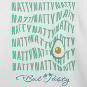 4 - MuscleBlaze Natty But Tasty Avocado Oversized Solid T-Shirt, X-Small White