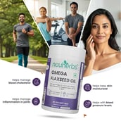 3 - Neuherbs Omega Flaxseed Oil 1000mg with 3-6-9, 60 capsules