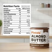 3 - Pintola Dark Chocolate Almond Butter,  Creamy  0.200 kg 