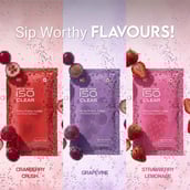 7 - MuscleBlaze Biozyme Clear Whey Isolate, 0.046 lb Strawberry Lemonade Grapevine Cranberry Crush Assorted Pack of 15 (21g*15)