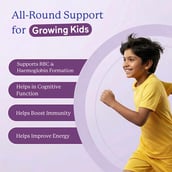 4 - Gritzo Iron Gummies with Folic Acid and Vitamin C for 7-12 Years Boys,  30 gummies  Mixed Berry