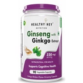 1 - HealthyHey Nutrition Ginseng with Ginkgo Extract,  90 capsules 