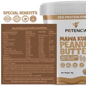 2 - Potencia Mawa Kulfi Peanut Butter,  1 kg  Heritage Flavour High Protein 