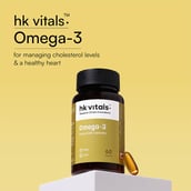 3 - HealthKart HK Vitals Omega 3 1000mg with 180mg EPA and 120mg DHA,  60 capsules