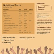 5 - Nutrabay Foods All-Natural Peanut Butter, 750 g Unsweetened, Crunchy