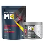 MuscleBlaze Super Gainer XXL 2 kg Cookies & Cream and Creatine Monohydrate CreAMP 100g Combo