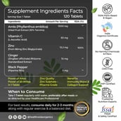 8 - Health Veda Organics Natural Vitamin-C 1000mg, 120 tablet(s) Unflavoured