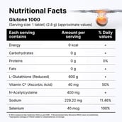 6 - Glutone 1000 Setria Glutathione Effervescent,  Unflavoured (Pack of 6)  15 tablet(s) 