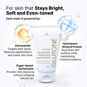 8 - Glutone Dermawhite & Hydrolyzed Almond Protein Face Wash,  100 ml  for Effective & Safe Skin Lightening 