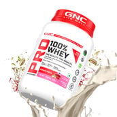 2 - GNC Pro Performance 100% Whey Protein New Formulation,  2 lb  Kesar Pista 