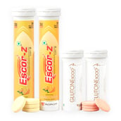 1 - Glutone 1000 & Escor-Z Combo, Unflavoured & Orange 4 Piece(s)/Pack