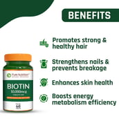 4 - Pure Nutrition Biotin 10000 mcg, 60 tablet(s) Unflavoured