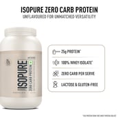 2 - Isopure 100% Whey Protein Isolate, 2.2 lb Zero Carb - Unflavoured