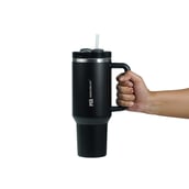 4 - MuscleBlaze Stainless Steel Vacuum Insulated Tumbler, Phantom Black 1.2 L