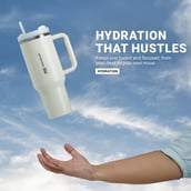 3 - MuscleBlaze Stainless Steel Vacuum Insulated Tumbler, Stallion White 1.2 L