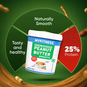 10 - Myfitness by brnd.me Natural Peanut Butter,  1.25 kg  Smooth 