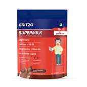 9 - Supermilk Gritzo Growth for Boy 13+ years, 335 g Double Chocolate (Pouch)