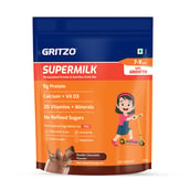 10 - Supermilk Gritzo Growth for Girl 7 to 9 years, 335 g Double Chocolate (Pouch)