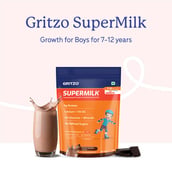 2 - Supermilk Gritzo Growth for Boy 7-12 years, 800 g Double Chocolate