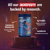 4 - Supermilk Gritzo Growth+ for Boy/Girl 2 to 6 years,  400 g  Double Chocolate (Spiderman)