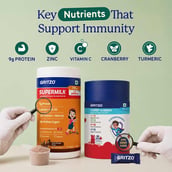 6 - Gritzo Supermilk Immunity Kit,  400 g  Chocolate for Girl 7-9 Yrs with Gummies