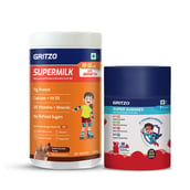 2 - Gritzo Supermilk Immunity Kit,  400 g  Chocolate for Girl 10-12 Yrs with Gummies 