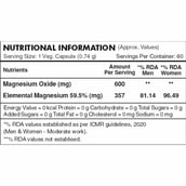 4 - HealthyHey Nutrition Magnesium Oxide, Unflavoured 60 veggie capsule(s)