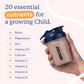 6 - Supermilk Gritzo Weight+ for Boy 7-12 Yrs Personalized Protein & Nutrition Drink Mix, 400 g Double Chocolate