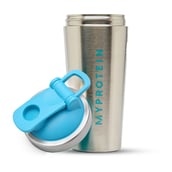 3 - Myprotein Stainless Steel Shaker Bottle,  Silver/Blue  750 ml 
